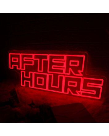 AFTER HOURS Red Neon Sign