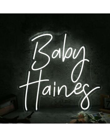 Baby Haines White Neon Sign