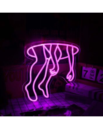 Man Are Sucked In A Hole Pink Neon Sign