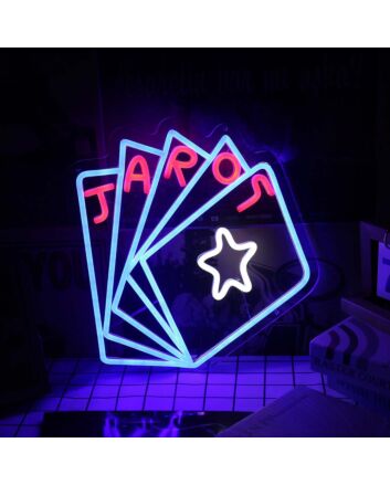 Five Card Poker Custom Neon Sign
