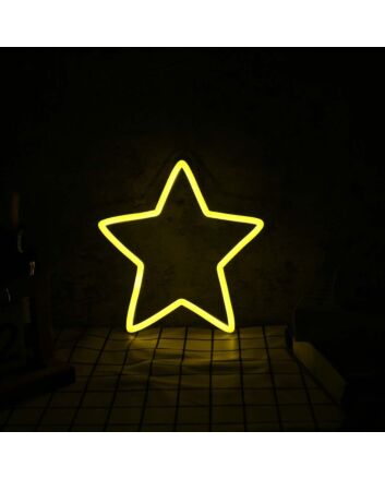 Yellow Star LED Neon Sign