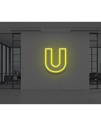 Neon Letter U