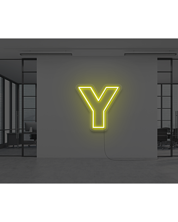 Neon Letter Y