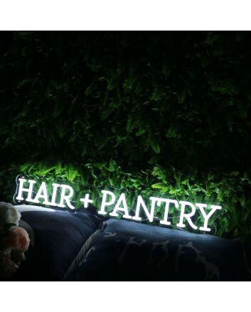 Hair Pantry White Custom Neon Sign
