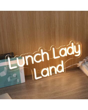 Lunch Lady Land Yellow Neon Sign