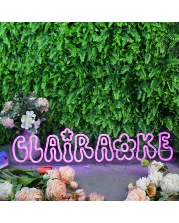 Clairaoke Purple Custom Neon Sign