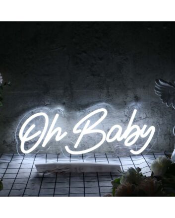 Oh Baby White Neon Sign