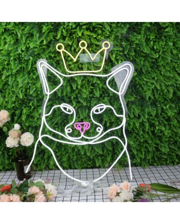Cat Wearing A Crown Custom Neon Sign