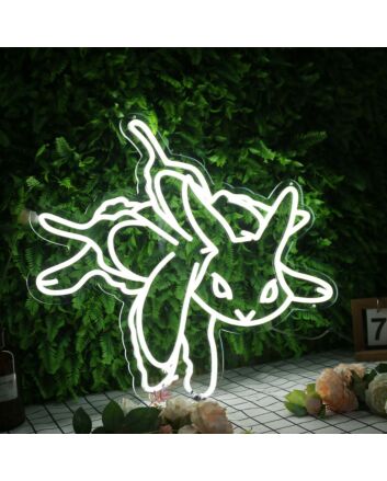 Eevee White Neon Sign