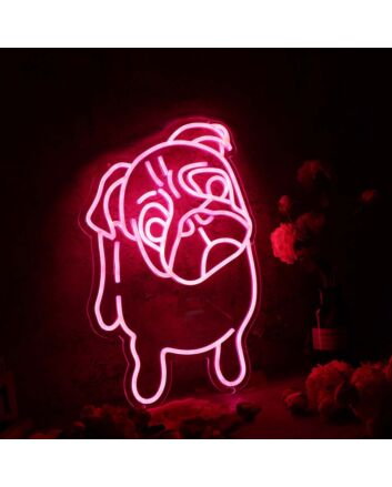 Cute French Bulldog Red Neon Sign