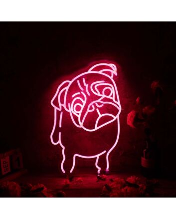Cute French Bulldog Red Neon Sign