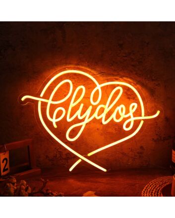 Clydos Orange Neon Sign