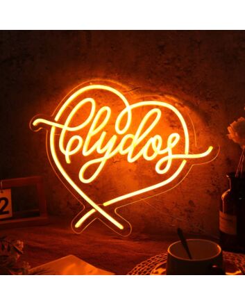 Clydos Orange Neon Sign