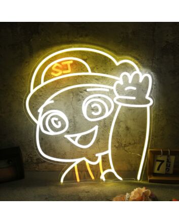 Happy Anime Boy Custom Neon Sign