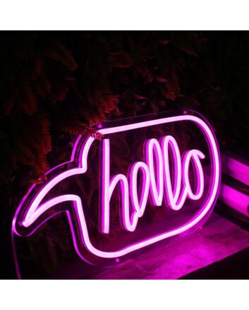 Hello Pink Neon Sign
