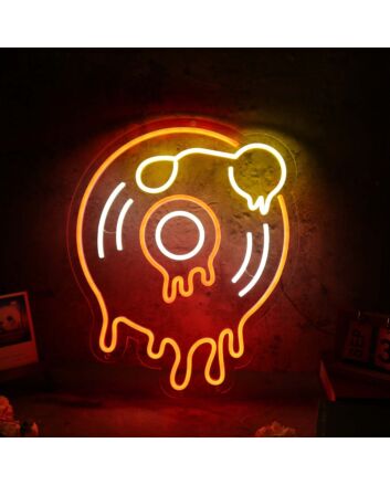 Melting Record LED Neon Sign
