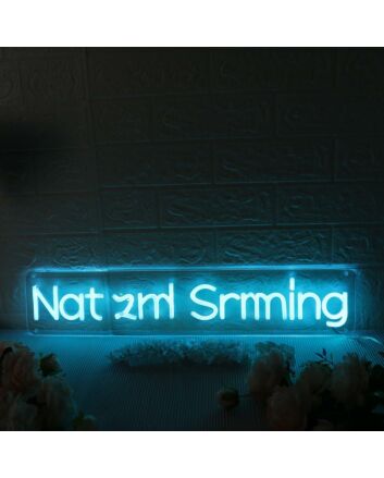 Natural Gaming Blue Neon Sign