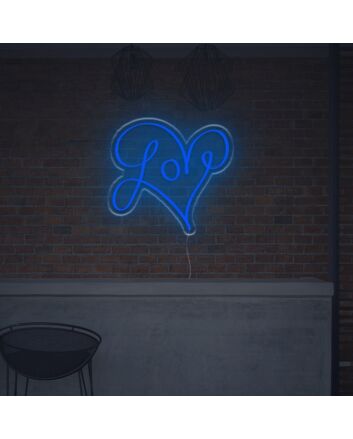 Love With Lovely Heart LED Neon Sign