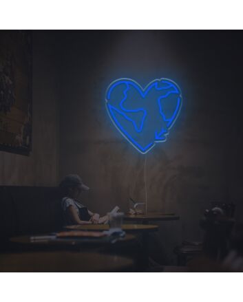 Travel Heart LED Neon Sign