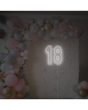 18 For Birthday Decoration LED Neon Sign