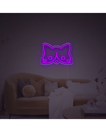 Cuty Cat Head LED Neon Sign