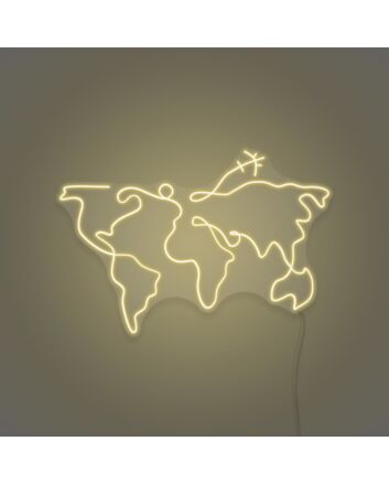 World map LED neon sign