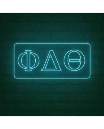 Phi Delta Theta ΦΔΘ LED Neon Sign Perfect for Greek Life Gatherings and Chapter Houses
