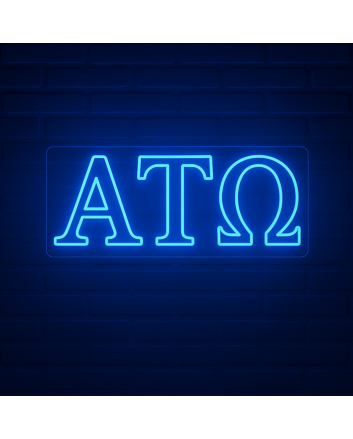 Alpha Tau Omega ΑΤΩ LED Neon Sign Showcasing Brotherhood and Fraternity Values