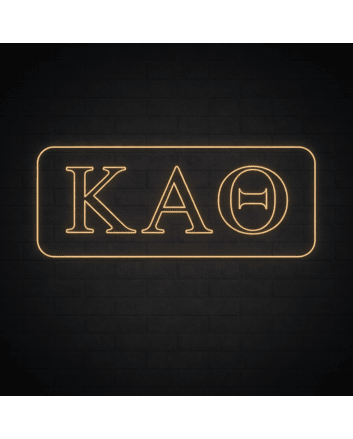 Kappa Alpha Theta ΚΑΘ LED Neon Sign Ideal for Campus Pride and Sorority Decor