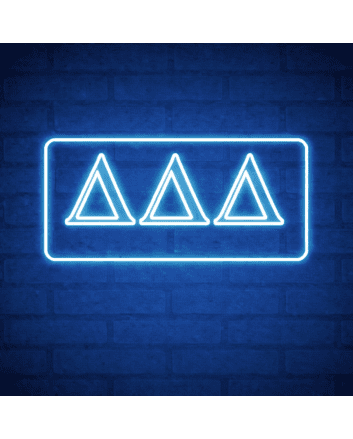 Delta Delta Delta ΔΔΔ LED Neon Sign for Sisterhood Events and Sorority Decor