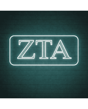 Zeta Tau Alpha ΖΤΑ LED Neon Sign for Sisterhood Events and Sorority Decor
