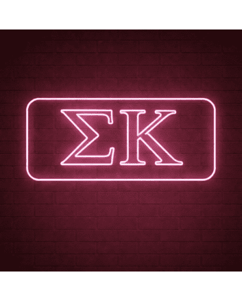 Sigma Kappa ΣΚ LED Neon Sign Perfect for Sorority Gatherings and Chapter Houses