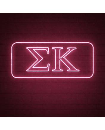 Sigma Kappa ΣΚ LED Neon Sign Perfect for Sorority Gatherings and Chapter Houses