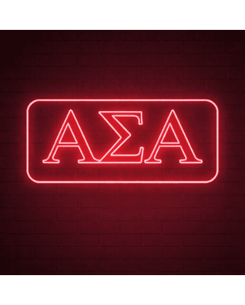 Alpha Sigma Alpha ΑΣΑ LED Neon Sign for Sisterhood Events and Sorority Decor