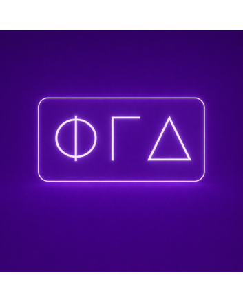 Phi Gamma Delta ΦΓΔ LED Neon Sign for Brotherhood Events and Fraternity Decor