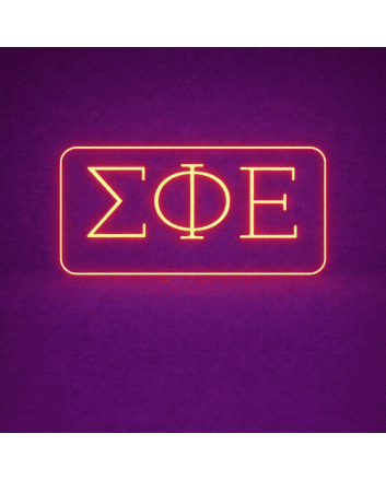 Sigma Phi Epsilon ΣΦΕ LED Neon Sign Celebrating Brotherhood and Wisdom