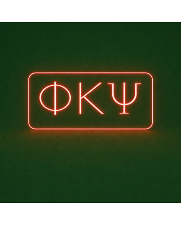 Phi Kappa Psi ΦΚΨ LED Neon Sign for Brotherhood Events and Fraternity Decor