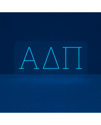 Alpha Delta Pi ΑΔΠ LED Neon Sign Ideal for Campus Pride and Sorority Decor