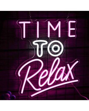 Time to Relax Bedroom Deco Neon Sign