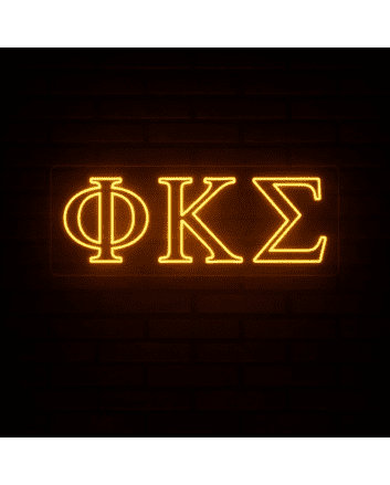 Phi Kappa Sigma ΦΚΣ LED Neon Sign Celebrating Brotherhood and Honor