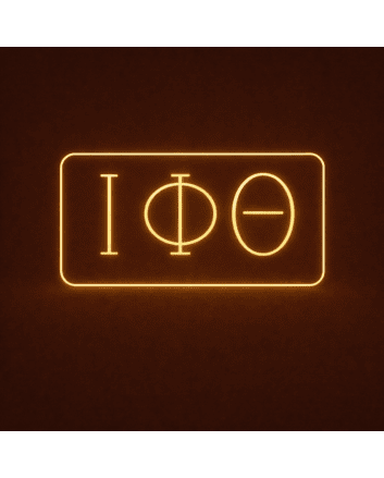 Iota Phi Theta ΙΦΘ LED Neon Sign Celebrating Brotherhood and Perseverance