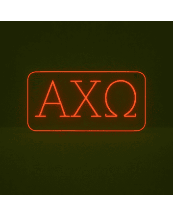 Alpha Chi Omega ΑΧΩ LED Neon Sign Celebrating Sisterhood and Strength