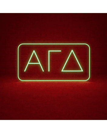 Alpha Gamma Delta ΑΓΔ LED Neon Sign Celebrating Sisterhood and Leadership