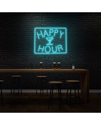 Customize Happy Hour LED Neon Sign