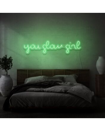 You Glow Girl Neon Light Writing