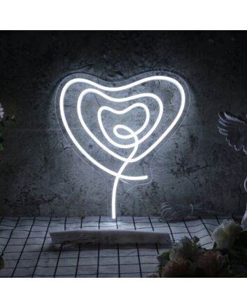 Doodle heart LED neon sign