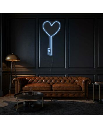 Heart Key LED Neon Sign