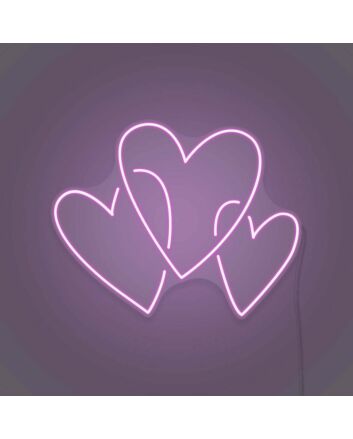 Three Hearts Custom Neon LED Light