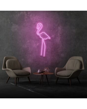 Flamingo room neon sign