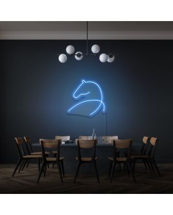 Minimalist Horse Head Neon Lights